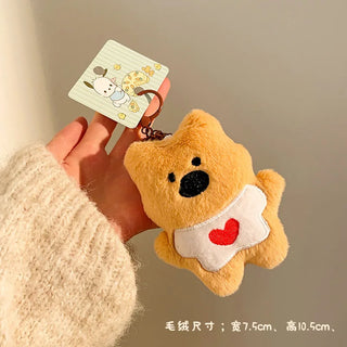Kawaii Plush Keychains – Animal & Food Bag Charms