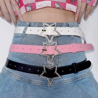 Starlight Y2K Rhinestone Buckle Belt