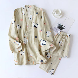 Japanese Cotton Gauze Kimono Summer Pyjama Set