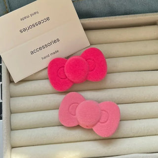 2pcs Sweet Pink Bow & Star Hair Clips