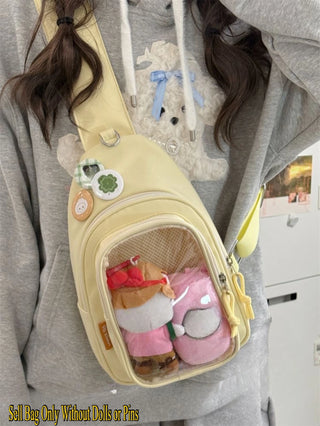 Kawaii ITA Bag – Japanese Plushie Doll Display Backpack & Crossbody Bag with Transparent Window