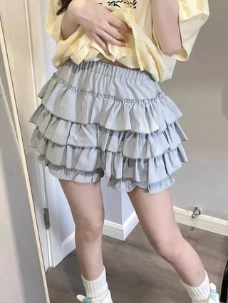 Y2K Sweet Ruffles Mini Skirt