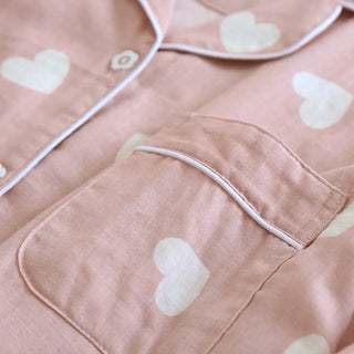 Sweet Hearts Cotton Long-Sleeve Pyjama Set