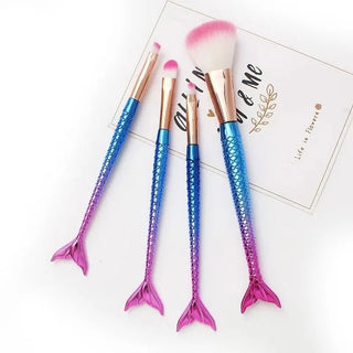 Four Piece Set Mermaid Makeup Brushes