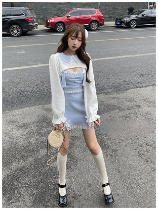Sweet Lace Bow Kawaii Dress