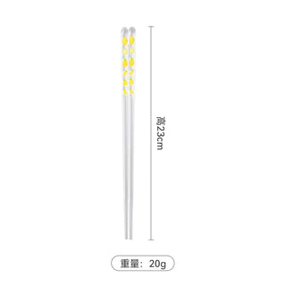 Transparent Crystal Fruit-Patterned Chopsticks