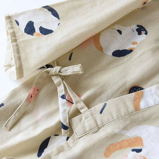 Japanese Cotton Gauze Kimono Summer Pyjama Set