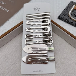 1 Set - Silver Metal Duckbill Hair Clip