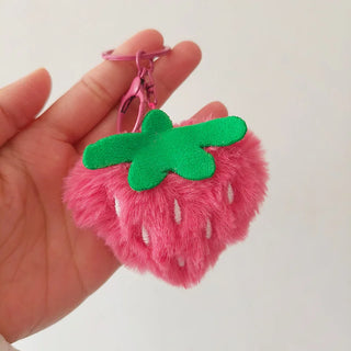 Kawaii Plush Keychains – Animal & Food Bag Charms