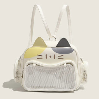 Kawaii Cat Ita Bag – Transparent Pocket Backpack