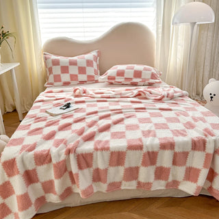 Cosy Check & Panda Fleece Blanket