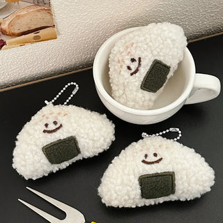 Cute Onigiri Rice Roll Plush Keychain