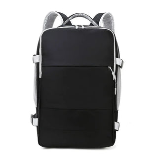Pink Waterproof Travel Backpack for Women – Anti-Theft, USB Charging, Large Capacity Daypack with Luggage Strap