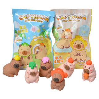 Capybara Blind Box – 32pcs Cute Character Mini Figures