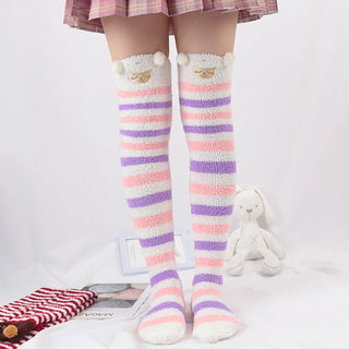 Kawaii Animal Knee-High Fluffy Socks