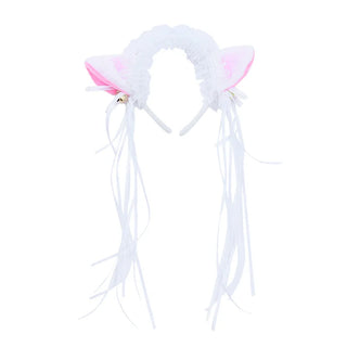 Cat Ear Ruffle Lace Headband with Ribbon and Bell -  Kawaii Cosplay