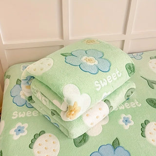 Cosy Garden Printed Flannel Blanket