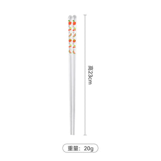 Transparent Crystal Fruit-Patterned Chopsticks
