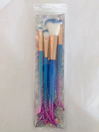 Four Piece Set Mermaid Makeup Brushes