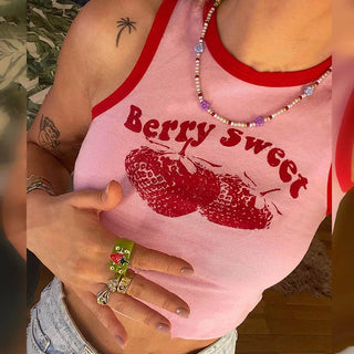 Berry Sweet Y2K Crop Tank Top