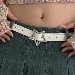 Starlight Y2K Rhinestone Buckle Belt