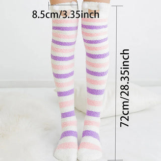 Kawaii Animal Knee-High Fluffy Socks