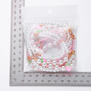 Strawberry Beaded Choker Necklace – Boho Y2K Summer Pearl Pendant