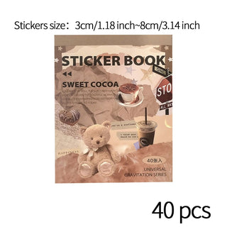 40 pcs/pack Cute Aesthetic Large Collage Sticker Book