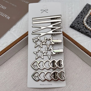 1 Set - Silver Metal Duckbill Hair Clip