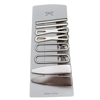 1 Set - Silver Metal Duckbill Hair Clip