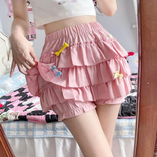 High Waist Ruffle Mini Skirt