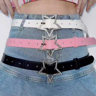 Starlight Y2K Rhinestone Buckle Belt