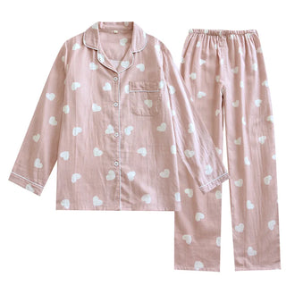 Sweet Hearts Cotton Long-Sleeve Pyjama Set