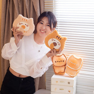 1PC Kawaii Biscuit Cat Plush