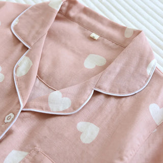 Sweet Hearts Cotton Long-Sleeve Pyjama Set