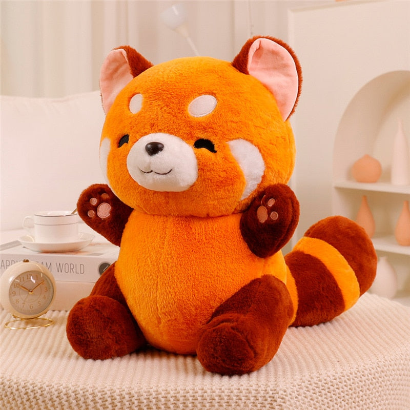 Kaufe Cartoon Red Panda Plush Toy Soft Cute Lying Posture Stuffed
