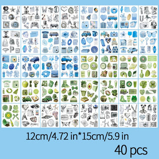 40 pcs/pack Cute Aesthetic Large Collage Sticker Book
