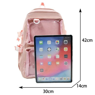 Kawaii ITA Backpack – Transparent Large Capacity School Bag