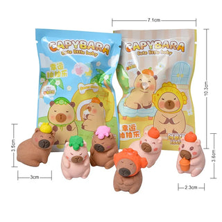 Capybara Blind Box – 32pcs Cute Character Mini Figures