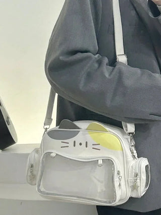 Kawaii Cat Ita Bag – Transparent Pocket Backpack