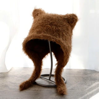 Fluffy Cat Ear Winter Hat – Faux Fur Warm Beanie