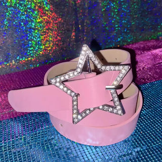 Starlight Y2K Rhinestone Buckle Belt