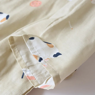 Japanese Cotton Gauze Kimono Summer Pyjama Set