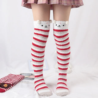 Kawaii Animal Knee-High Fluffy Socks