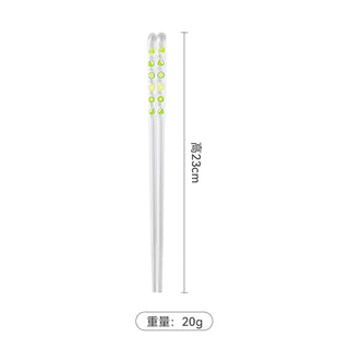 Transparent Crystal Fruit-Patterned Chopsticks