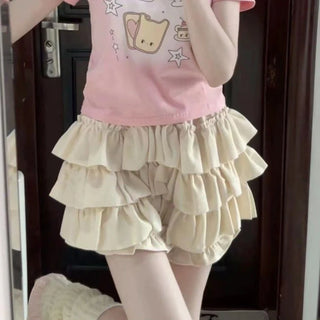 High Waist Ruffle Mini Skirt