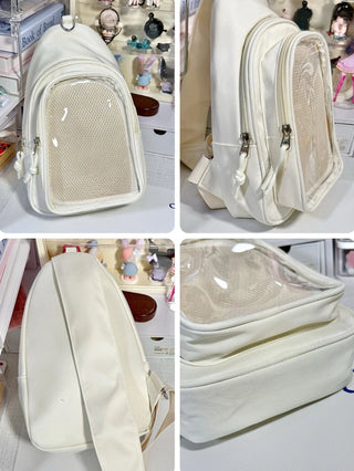 Kawaii ITA Bag – Japanese Plushie Doll Display Backpack & Crossbody Bag with Transparent Window
