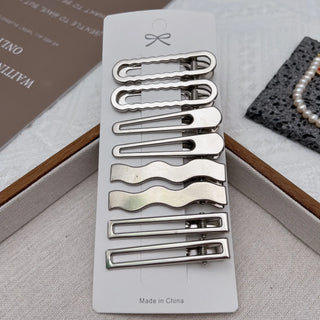 1 Set - Silver Metal Duckbill Hair Clip
