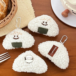 Cute Onigiri Rice Roll Plush Keychain