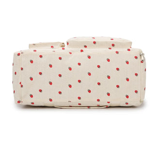 Strawberry Corduroy Travel Tote Bag Gym Bag Travel Bag with Shoe Compartment